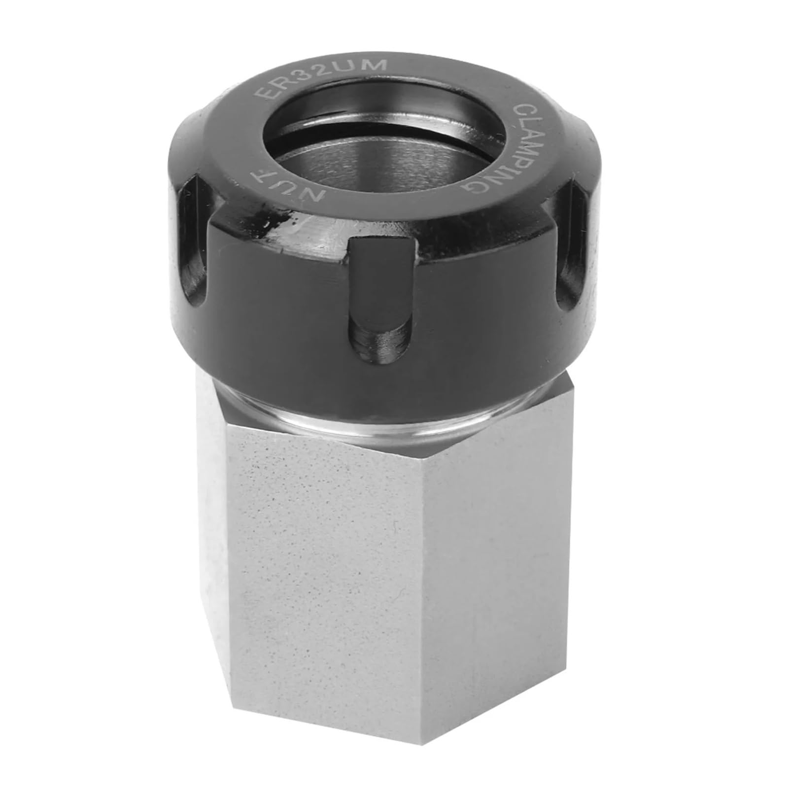 ER32 Collet Block, ER32 Steel Collet Block Chuck Block Collet Holder for Lathe Engraving Machine Hex(Hexagonal Handle)
