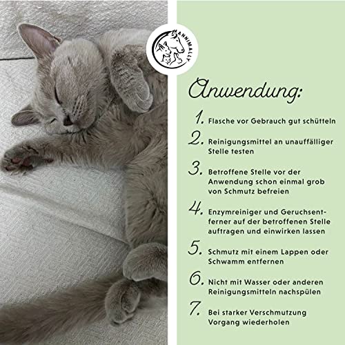 Annimally Enzymreiniger Spray 750ml gegen Katzenurin & Hundeurin XXL Packung - Tier Geruchsentferner gegen Urin Geruch - Enzym Flecken- und Geruchsentferner