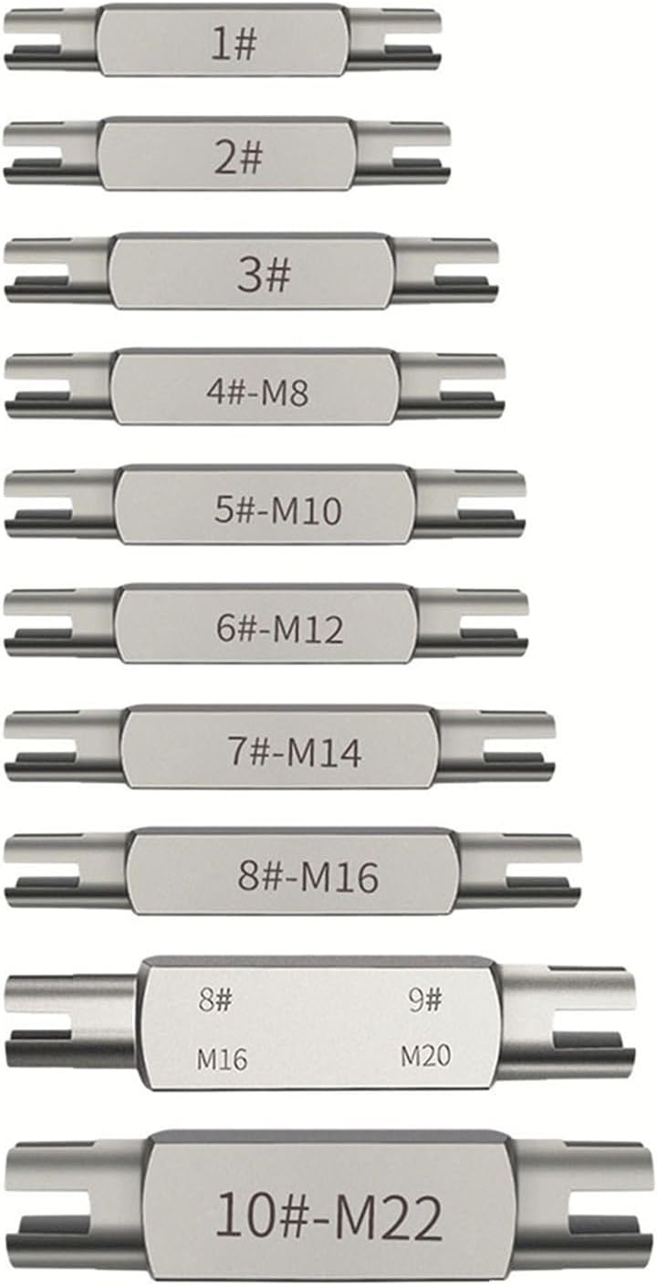 Broken Tap Extractor 1pc M4 -M22 Broken Tap Extractor Damaged Screw Double-ended Remover Tool Wrench Drill Bit Power(3 heads M16)