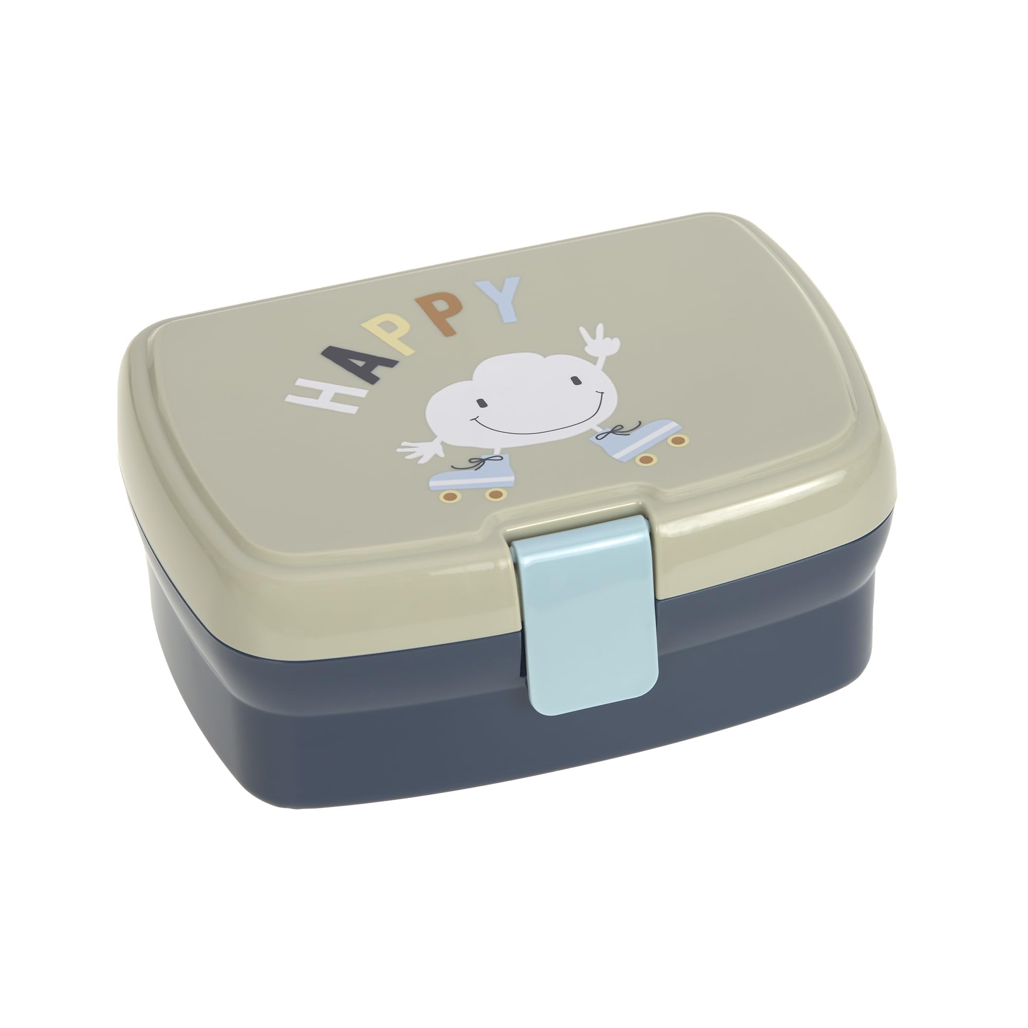 Lässig Kids Lunch Box Breakfast Box Bread Box with Removable Divider/Cloud