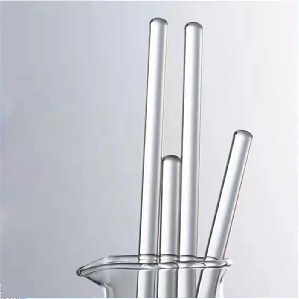 Varilla de vidrio transparente for drenaje, 5 o 10 unidades, for agitar en laboratorios, for experimentos científicos.(7x300mm 10pcs)