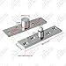 Alise 4'' Pivot Hinge Rotating Door Hinge 360 Degree Rotation Hidden Door Hinge Middle Core Concealing Hinges Up Down Shaft Hinges,Heavy Duty Stainless Steel Hinge for Doors,Brushed Finish,2 Pack