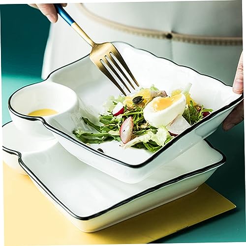 Platos cerámicos para sushi con plato para salsa, pack 2 miniatura 3