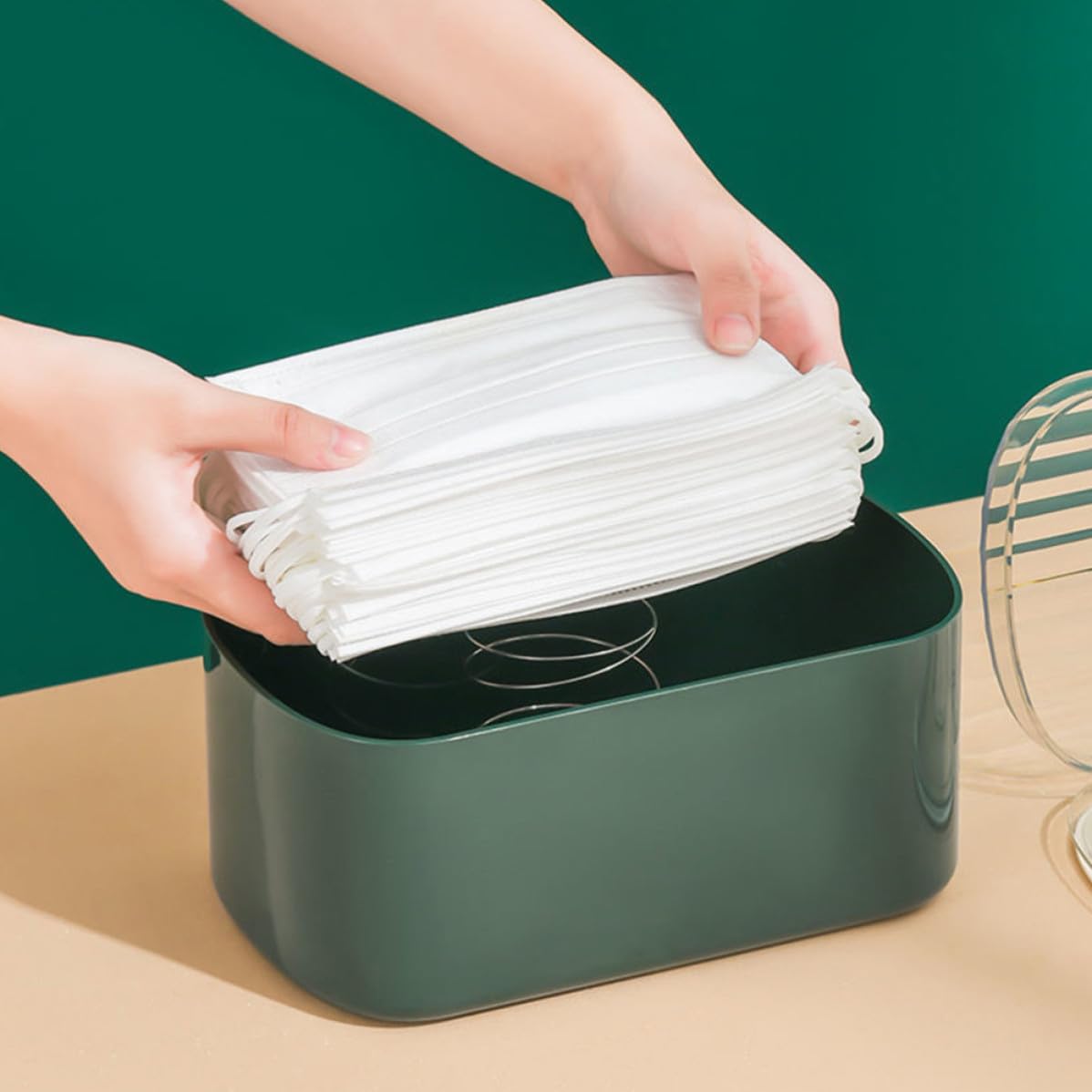 Contenitore per Tovaglioli Antipolvere Molla Integrata in Pet Abs
