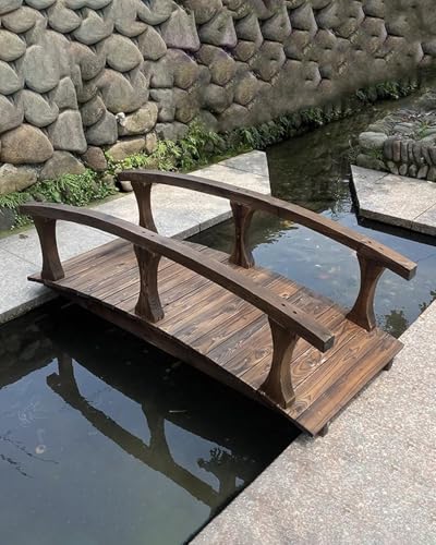 Ponte da giardino per esterni, passerella resistente da 1,4 m, per decorazione stagno, vialetto rustico per prato, ponte durevole per cortile e patio