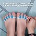2 Pack Toe Separators & Toe Spacers for Women and Men, Soft Silicone Bunion Corrector and Big Toe Corn Removers, Toes Hammer Correctors & Bunion Corrector for Men, Overlapping Toes (Black)