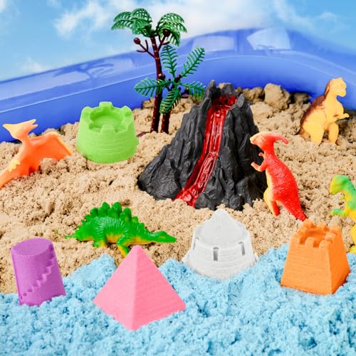 Image of NiToy FlexiSand 2.2Lbs Sand Toy, Never Dries Out-Fun for 3 Years and up Kids Bulk Refill for Sensory Sand Box Toys, Ideal for Shaping, Squeezing and Molding (Orange)