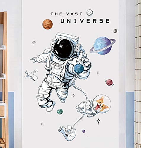 Vinilo decorativo astronauta para pared tamaño grande miniatura 2