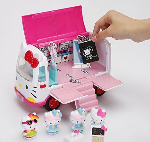 Jada Hello Kitty Rescue Set with Emergency Helicopter & Ambulance Playset, Figures & Accessories, Pink & White