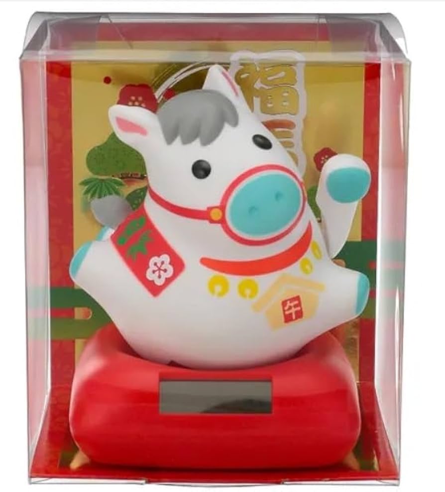 Amazon | 午年限定 2026年の干支「ソーラー幸せ招き午」 ホワイト Amazon | 午年限定 2026年の干支「ソーラー幸せ招き午」 ホワイト