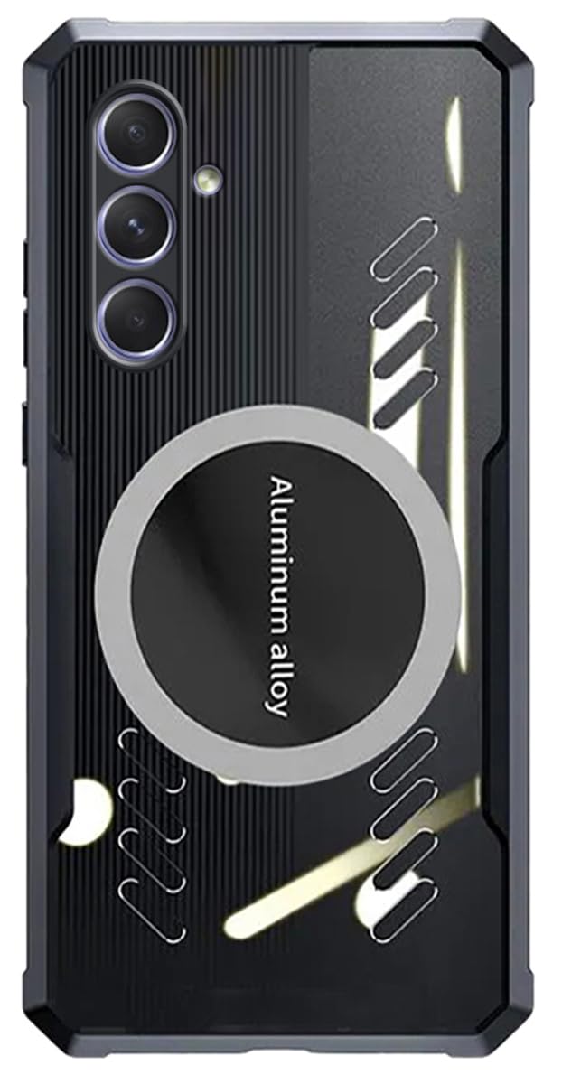 Kapa Magnetic Heat Dissipation Gaming Back Cover for Samsung Galaxy M55 / F55 | Slim Shockproof Bumper Case (Black) (B0D5L22NC8) Amazon Price History, Amazon Price Tracker