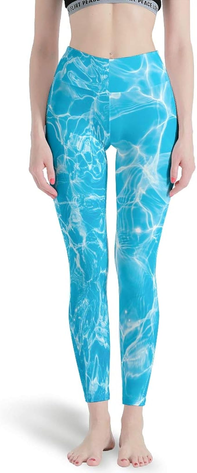 Gamoii Women's Sports Leggings Blue Sea 