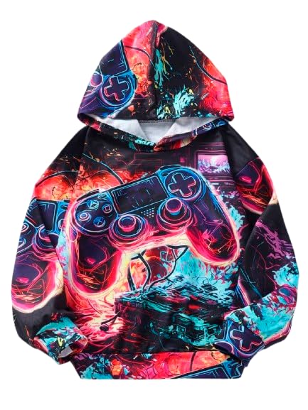 Image of Boys Humour and Comic Printed Long Sleeves Sweatshirt, Cotton Blend, Hooded Neck