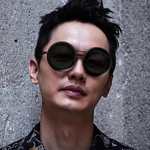 Adjustable Tint Sunglasses, Adjusta Shades Glasses, Men 1-9 Gears Adjustable Tint Polarized Round Beach Sunglasses3