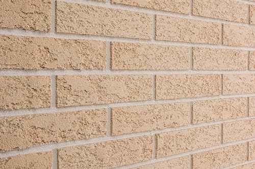 Wandverkleidung Elabrick Napoli, Flexibler Verblend ziegel, wandverkleidung aussen, ziegelsteine, Sandgelb, 50x210mm, fassadenverkleidung aussen/wandverkleidung innen. einfache Installation.
