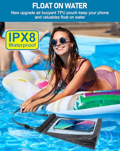 MR.LUYU Funda Impermeable Móvil, Gran Capacidad IPX8 Universal Bolsa Estanca Movil Funda Acuatica Movil para iPhone 14 Pro MAX 13 Pro 12 11 XR X 8 Galaxy S23 S22 S21 S20 Huawei Xiaomi hasta 7'' - imagen 5