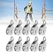Vomeko M15 Single Pulley Block,Stainless Steel Pulley Loading 77Ibs 10pcs Wire Rope Pulley Set Lifting Single Pulley for Crane Lifting and Industrial Use