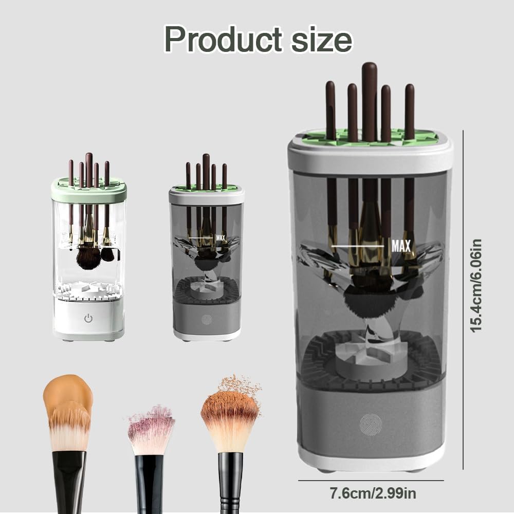 HorizonMart - Automatic Makeup Brush Cleaner Machine - Fast Dryer & Deep Cleaning Tool for All Brush Sizes, Portable & Easy to Use.