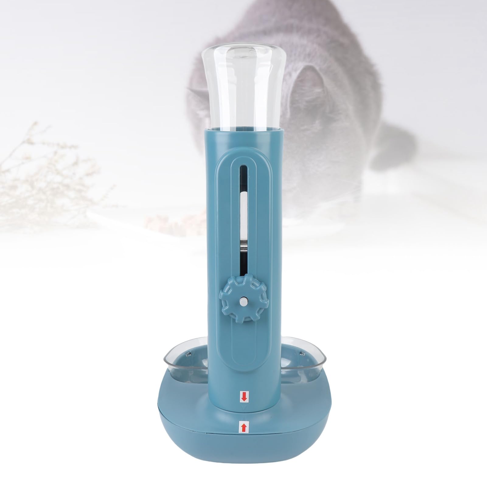 Generic Alimentatore Automatico per Acqua in Piedi per Animali Domestici, Regolabile in Altezza, Tipo Sospeso per Cani, Gatti, Plastica, 9,45x7,68 Pollici (BLUE)