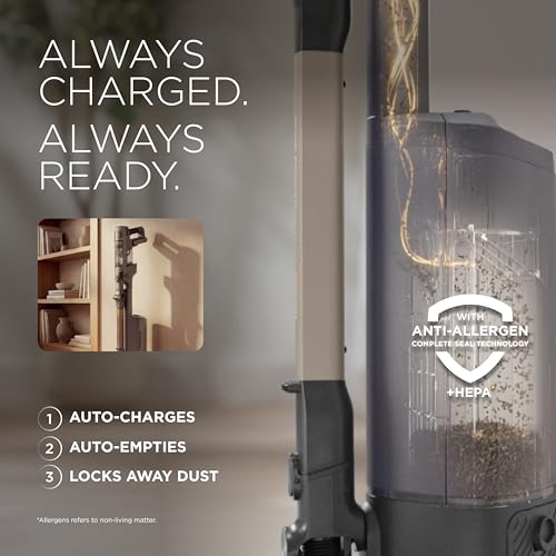Image of Shark PowerDetect Speed Clean & Empty Cordless Stick Vacuum | Luxe Collection, Powerful Suction, HEPA Filtration, Carpet & Hard Floor, Portable, Vacuum for Pet Hair, Oatstone, IA3246IV