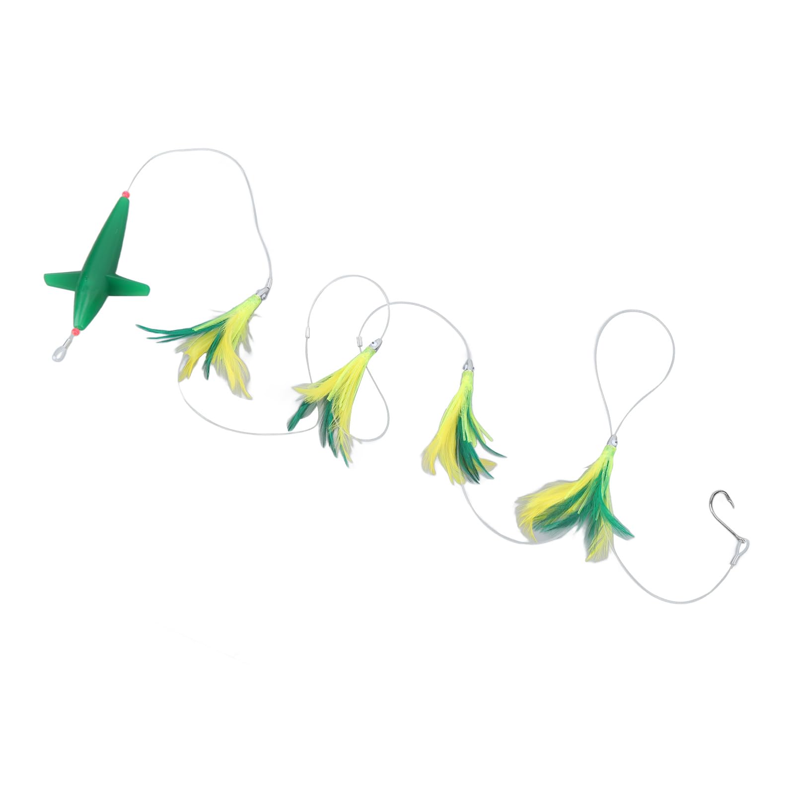 Esche da Traina con Piume Esche da Pesca in Acqua Salata Offshore Mimetiche Durevoli per Pescatori Realizzate in Filo di Nylon - Materiale in PVC per la Pesca in Mare