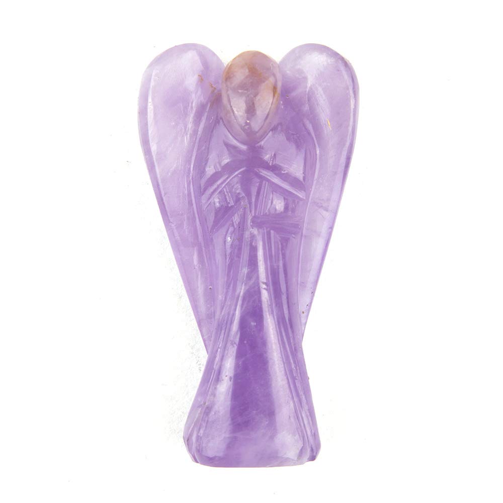 Soul Karma Amethyst Guardian Angel Energy Healing Chakra Healing Protective Spiritual Wisdom Natural Tranquiliser Crystal Healing Chakra Healing Size 2 Inches, Color Purple