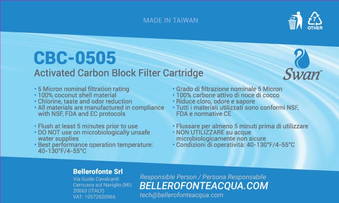 Aquapro Wasbaar Sedimentfilter 20 Big Blue 25 micron Aquapro Wasbaar Sedimentfilter 20 Big Blue 25 micron