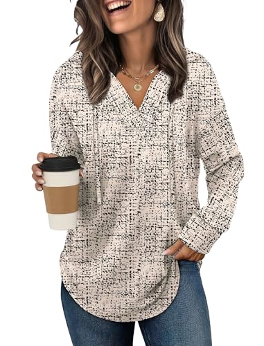 Image of Sampeel Hoodies for Women Trendy Fall Fashion 2025 V Neck Oversized Sweatshirt Plus Size Tops Clothes