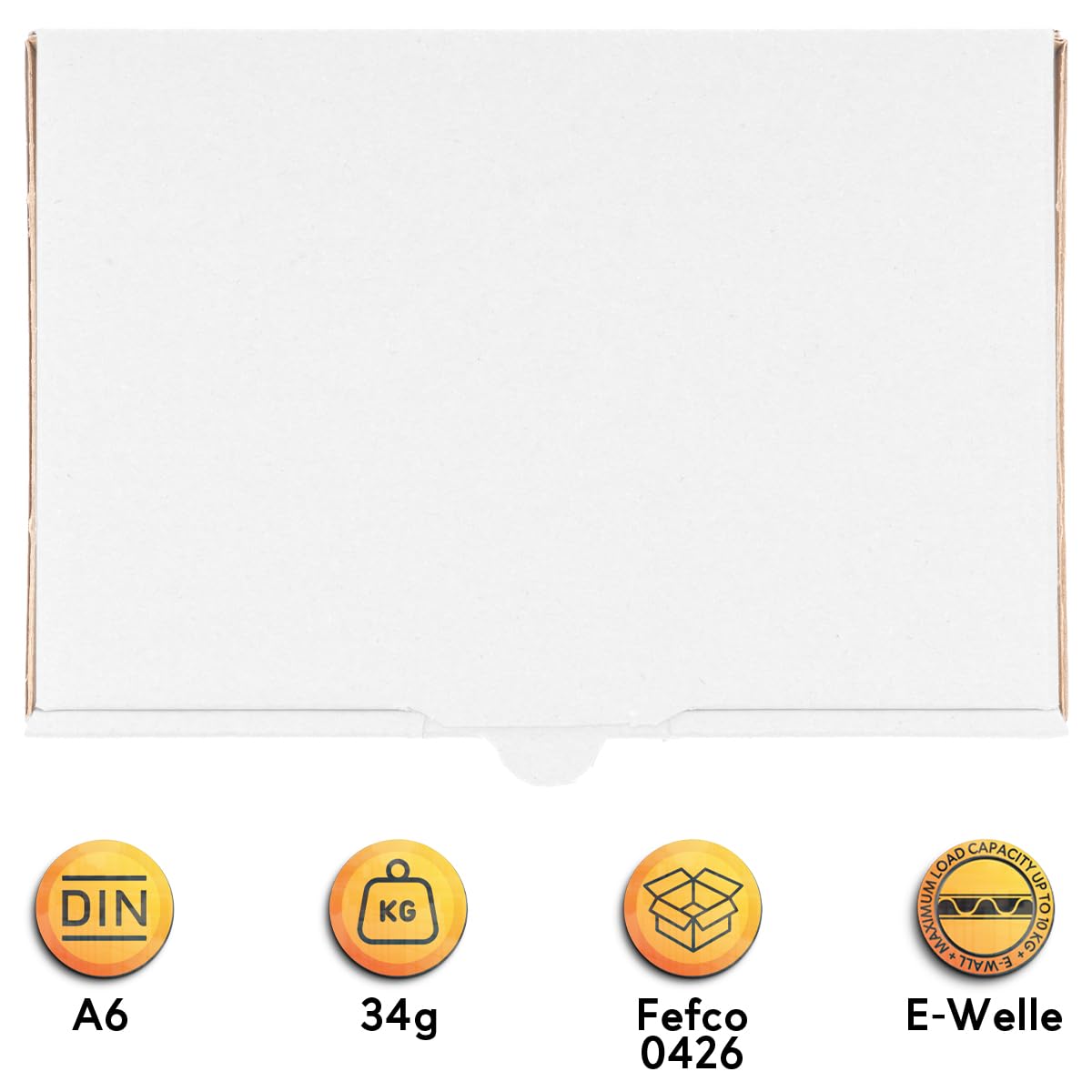 KartonProfis 400 cajas maxi carta cajas de envío cartón plegable maxi carta 160 x 110 x 50 mm, blanco, MB-1, cartón plano, embalaje de envío, cartón postal, caja de cartón