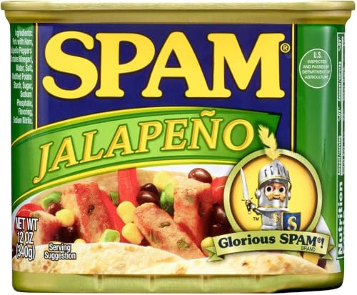 Spam Jalapeño, 12 Ounce Can (Pack of 5)