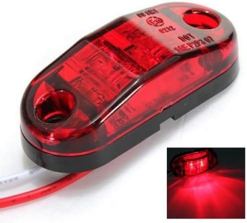 Other 4 X 24V 2 LED SMD RED REAR SIDE MARKER LIGHT POSITION TRUCK TRAILER E-MARKED DOT