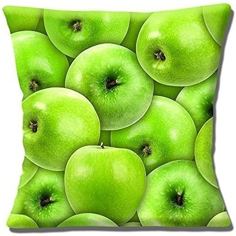 Novelty Multiple Green Apples Fruit Photo Print Design - 16" (40cm) Pillow Cushion Cover Cover