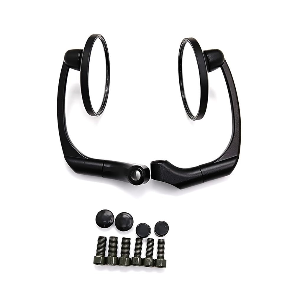 Rétroviseurs moto ronds 8mm 10mm universels noirs pour Yamaha MT-09 MT-10 FZ1 Kawasaki Z1000