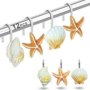 Yapicoco 12 szt. Haczyki do Zasłony Prysznicowej Life Master