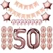 Rose Gold 50th Birthday Decorations Party Supplies Gifts for Women - Create Unique Events with Happy Birthday Banner, 50 Number and Confetti Balloons