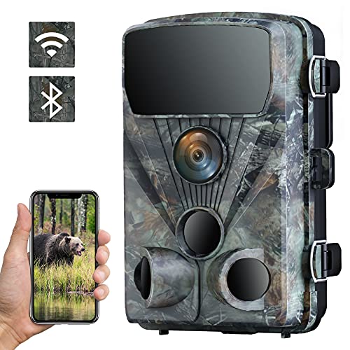 4K 24MP Trail Camera, WiFi Hunting Camera with 65ft Infrared Night Vision, IP 66 Waterproof, 0.2S Trigger Motion Activated Game Camera for Monitoring 4K 24MP Trail Camera, WiFi Hunting Camera with 65ft Infrared Night Vision, IP 66 Waterproof, 0.2S Trigger Motion Activated Game Camera for Monitoring