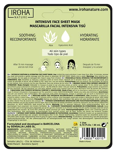 IROHA NATURE - Maschera Viso in Tessuto con Aloe