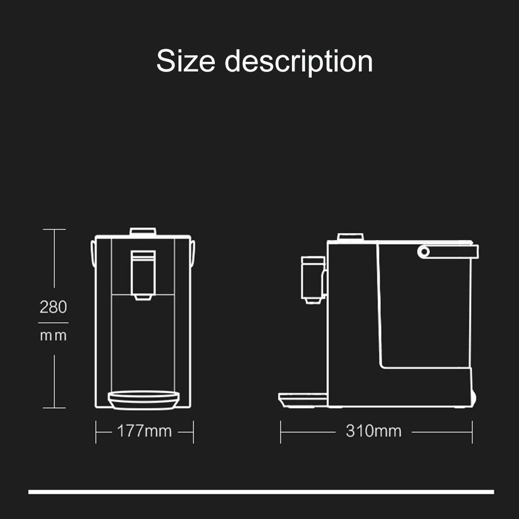 Dispensadores instantáneos de Agua Caliente Dispensador instantáneo de Agua Inteligente para el hogar 2,6 L con Tanque de Agua (Color: Azul, tamaño: 31 * 28 * 17,7 cm)