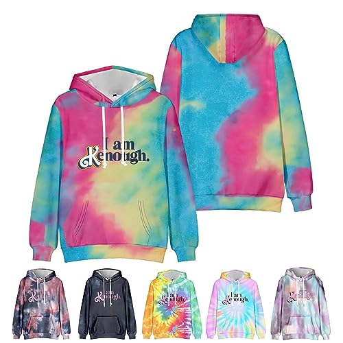I Am Kenough Hoodie 3D Tie Dye Druck Langarm Kapuzenpullover Pullover Für...