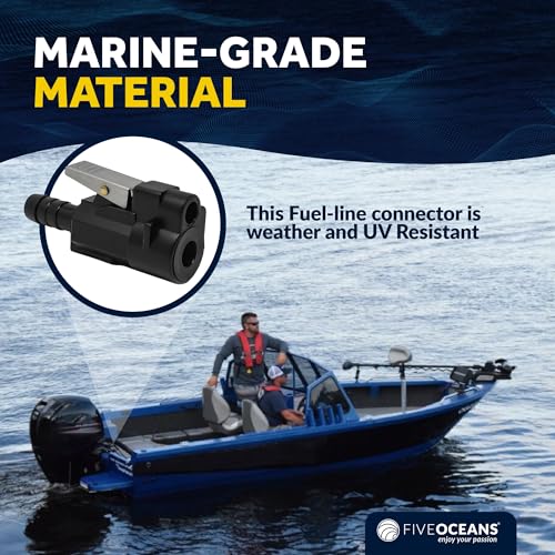 image for Five Oceans 3/8-Inch Barb Female Fuel Line Quick Connector for Yamaha/
