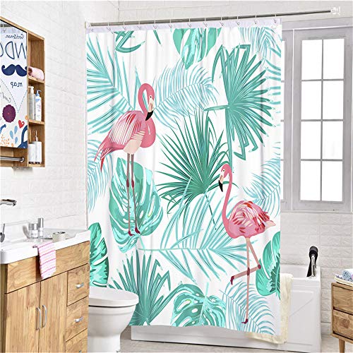 LIVILAN Duschvorhang Mit Blumenmuster - 183 X 183 Cm, In Mauve/Lila, Mit 12 Haken, Aus 100% Polyester