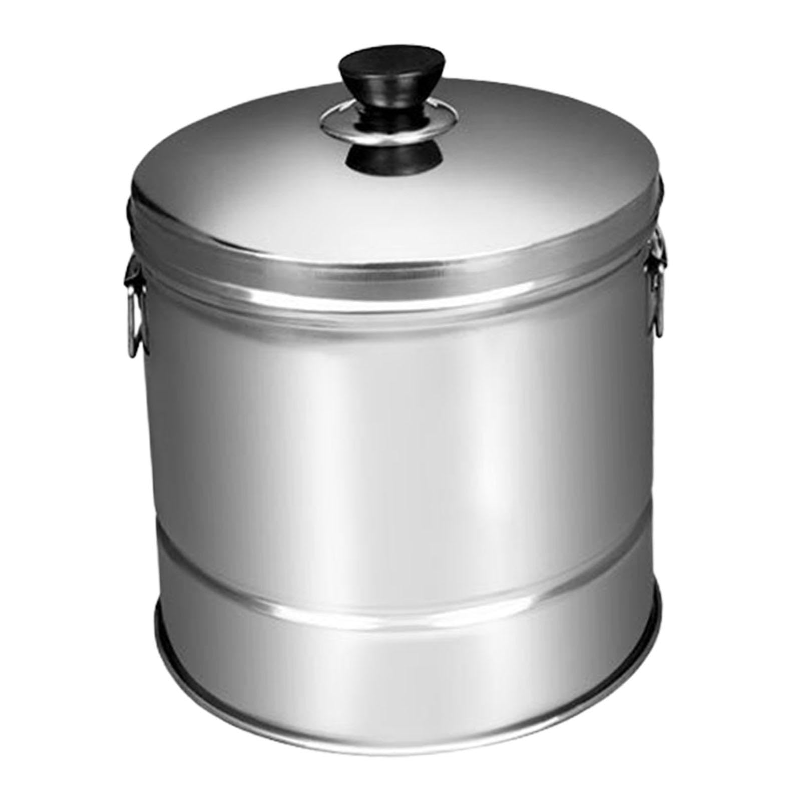 Stainless Steel Rice Cooker with Inset Draining Basket Large for Sticky Rice 30.5cmx25cm-image-47
