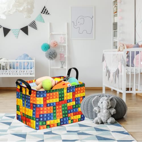 Image of Storage Basket Laundry Clothes Basket Laundry Hamper | Storage Box and Bins Gift Basket with Handles