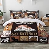 TOPTREE Bulldog Bedding for Kids Boys Girls Super Soft Cozy Pet Dog Duvet Cover Set for King Bed Bul