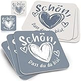 DRUCK & EIGENSCHAFTEN - 50x Bierdeckel / Untersetzer eckig 93x93 mm beidseitig bedruckt auf umweltfreundlicher Holzschliff Pappe