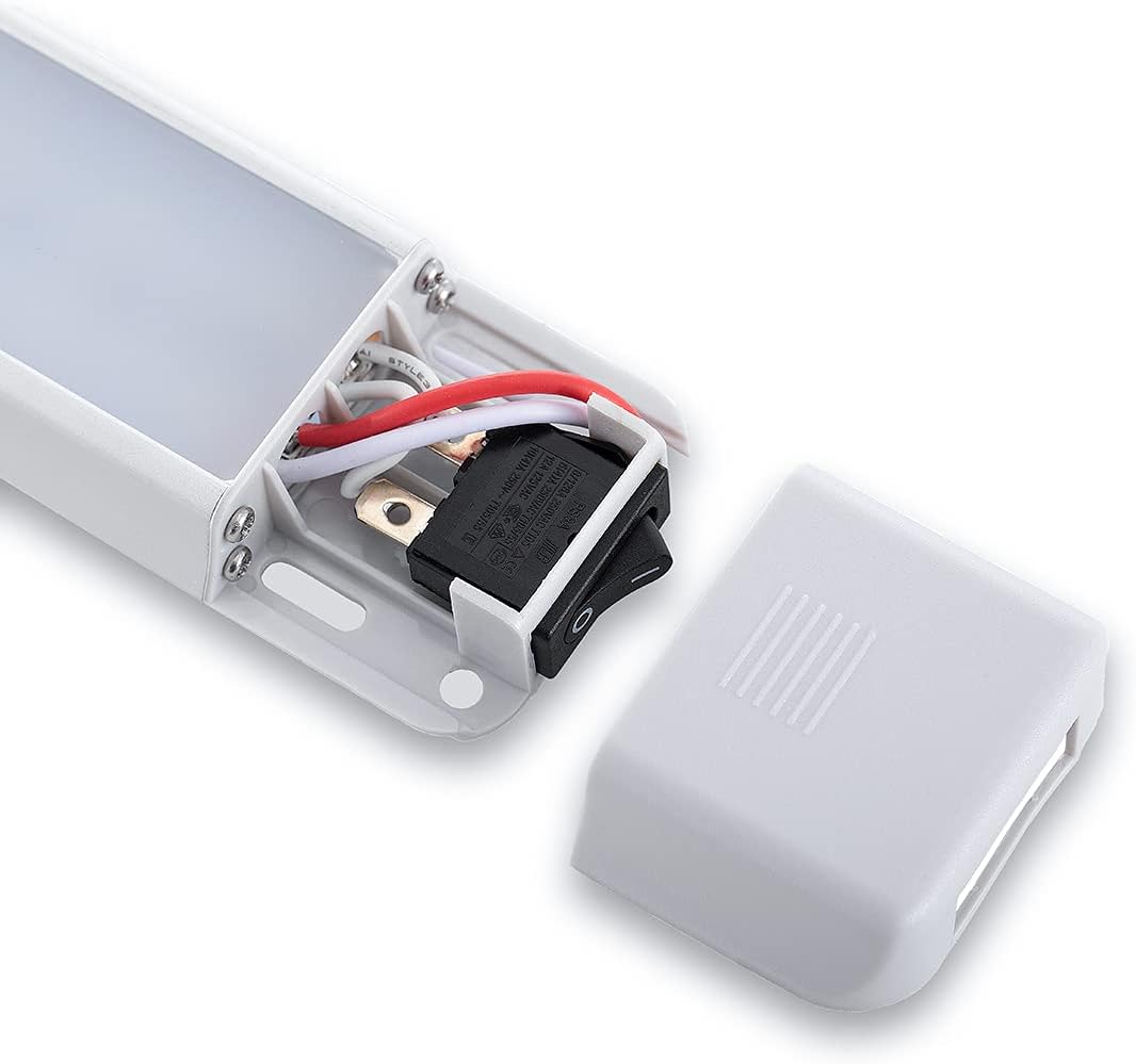 Raycharm Low-Profile Interior LED Scene Light Fixture 42.1" x 1.8" Surface Mount, Aluminum Housing Frosted Lens 6000K Cool-White High-Output Light, 12V/24V DC for RV Enclosed Trailer, 1-Pack