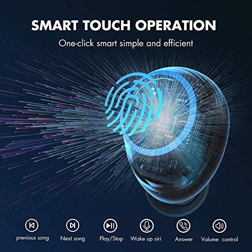 Fones De Ouvido TWS sem Fio Bluetooth 5.0 com Microfone Integrado, Estojo de Carregamento Digital In