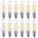 LVWIT Lampadine Filamento a LED con Attacco E14, Forma a Candela C35, 470Lm, 4W Equivalente a 40W, Luce Bianca Calda 2700K, Non Dimmerabile, Pacco da 12 pezzi