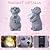 Tiejiajiang Dog Garden Statues - 8.4 Dog Decor with Gazing Ball LED Lights, Unique Gifts for Mom Grandma Birthdays, Outdoor Decor for Outside Lawn Porch Patio (Gray)