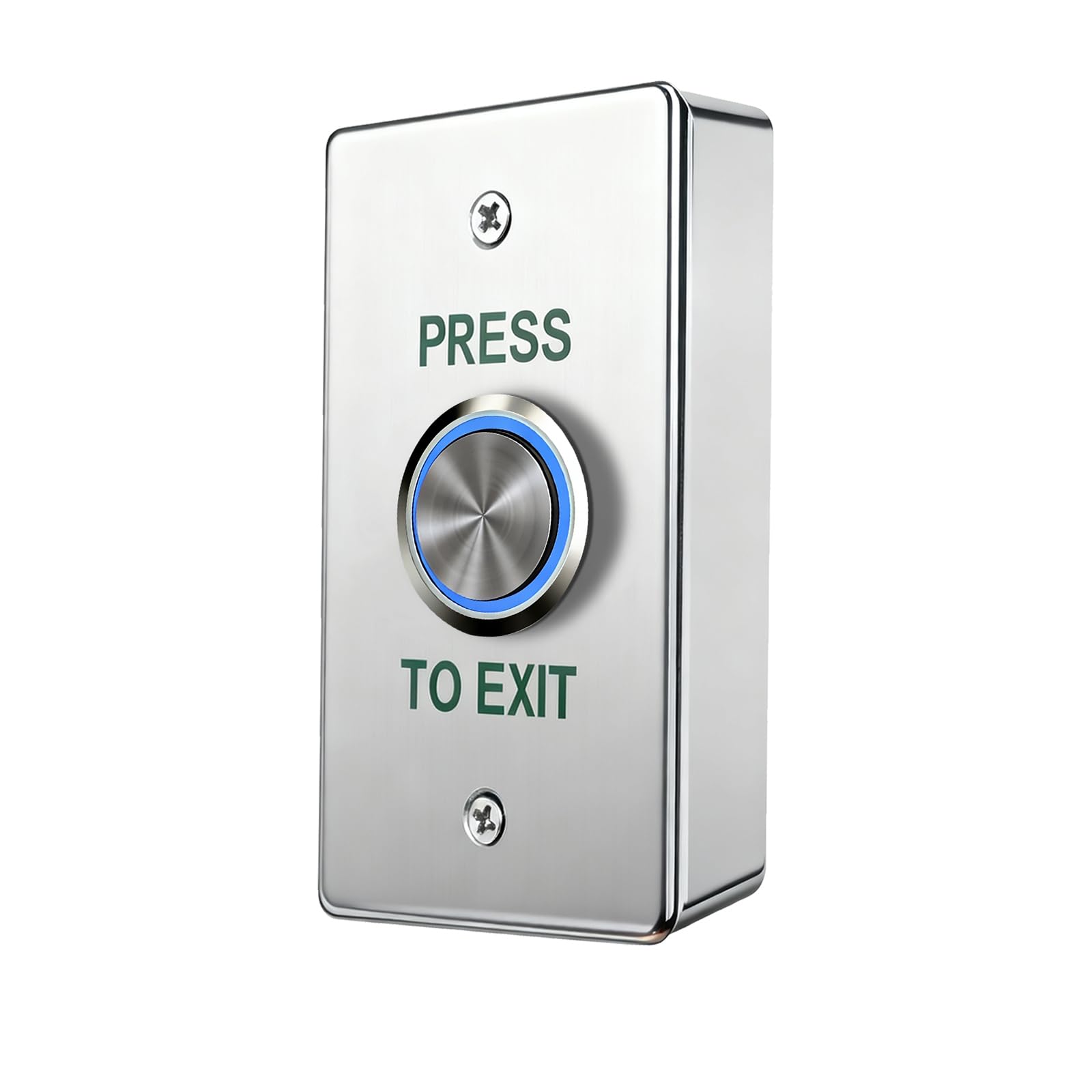 Bouton poussoir pour sortie – Interrupteur de sortie de porte en acier inoxydable 12 V CC avec LED, sortie NC/NO/COM, montage en surface, pas de perçage nécessaire, dispositif de demande de sortie